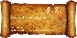 Gutsch Kerubina névjegykártya
